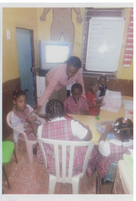 Children at the Charagape Childcare, Kindergarten and Elementary School — Manchester, Jamaica, West Indies Special Education B Group and their Teachers.